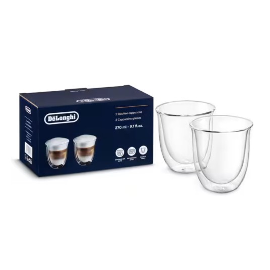 Delonghi Szklanki do Cappuccino 270ml 2szt. -zdjęcie numer 1