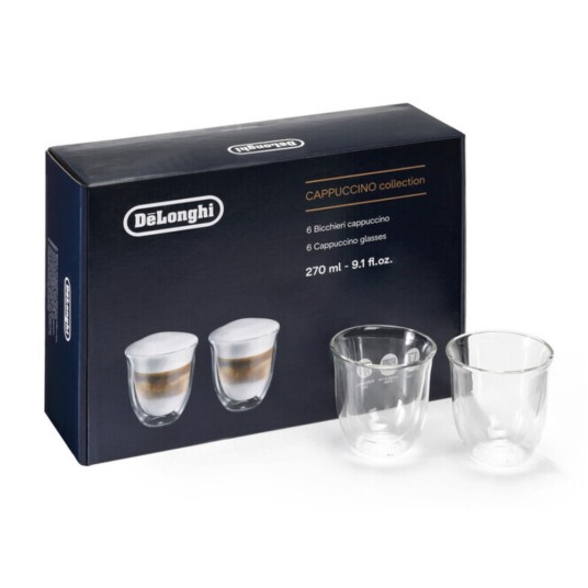 Delonghi Szklanki do Cappuccino Creamy 270ml 6szt. -zdjęcie numer 1