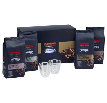 Kawa Kimbo Delonghi Zestaw 4 kaw + 2xfiliżanka
